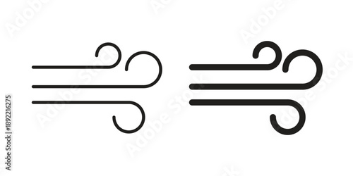 Wind icon vector isolated on white background. Simple icon set.