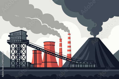 Coal Resource Power Station Illustra