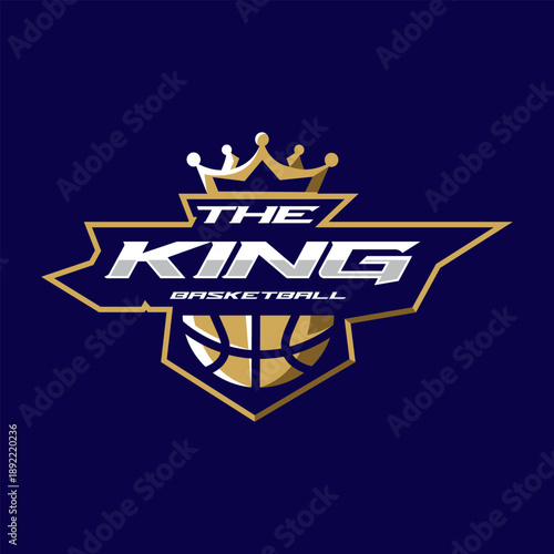 king basketball team sports logo