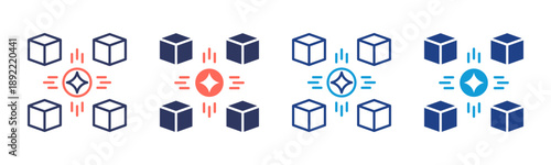Centralization Consistent and versatile vector icons illustrating essential concepts in various styles