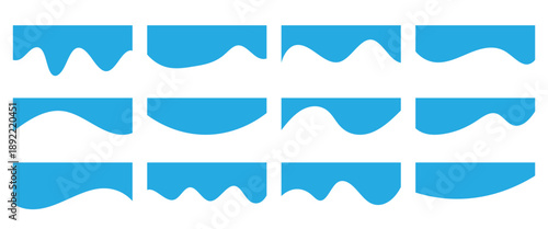 Sky shape curve line abstract dividers elements for app, banners or posters. Vector illustration.