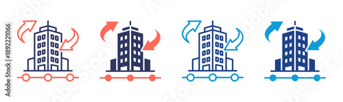Enterprise Change Consistent and versatile vector icons illustrating essential concepts in various styles