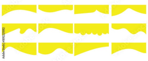 Collection of dividers shape templates for website and app design. Vector illustration.