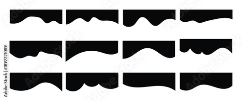 Collection of dividers shape templates for website and app design. Vector illustration.