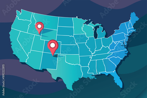 Election Map Pins Regions