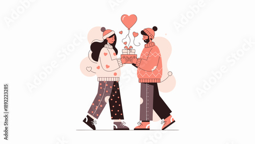 Two People Sharing a Romantic Embrace.