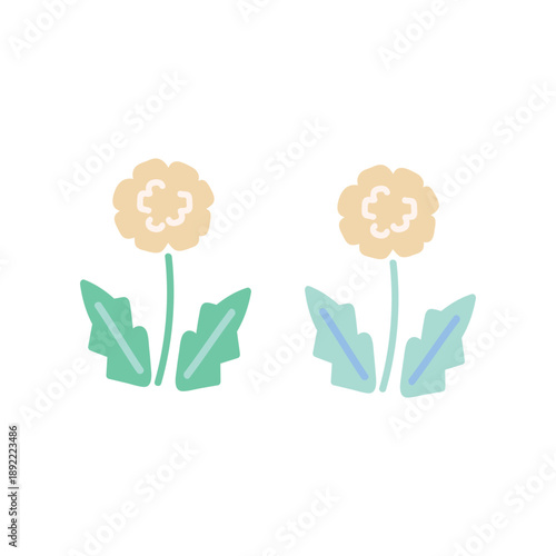 春のたんぽぽのイラスト素材