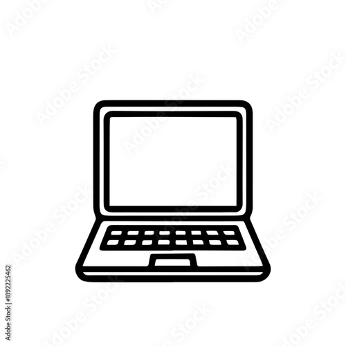 Laptop Computer Workstation Vector Illustration