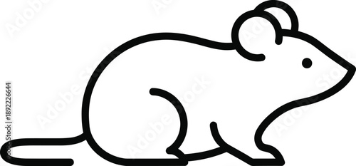Simple line drawing of a mouse