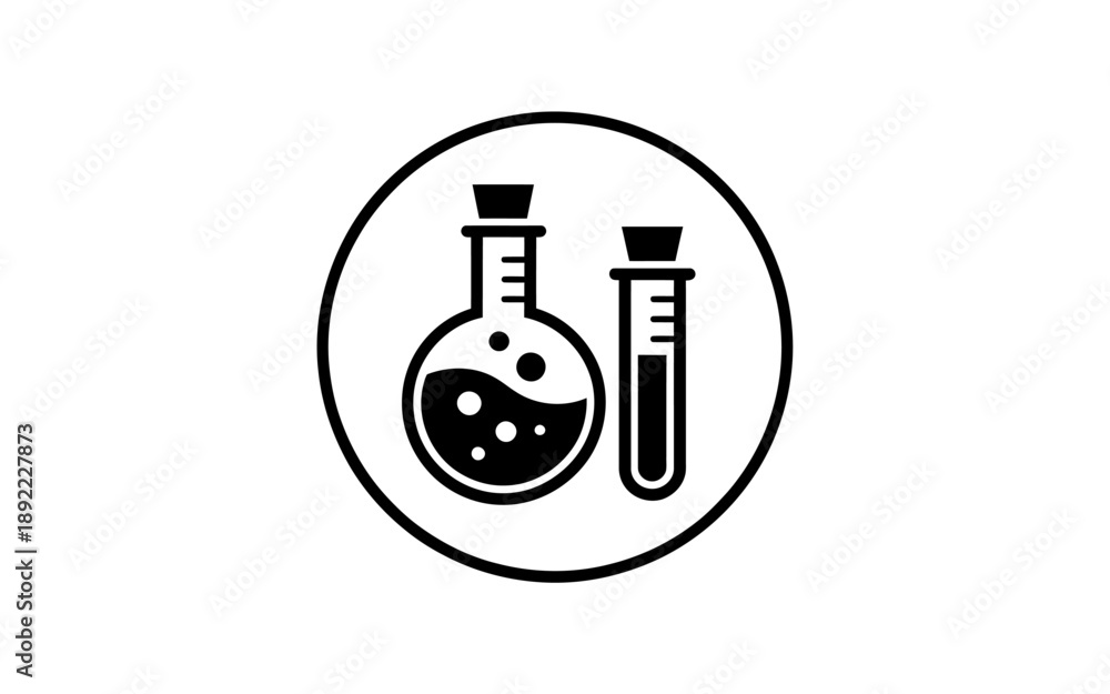 Obraz premium chemistry lab equipment icon