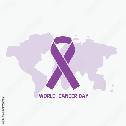 World Cancer Day poster promotes awareness hope strength early detection support worldwide
