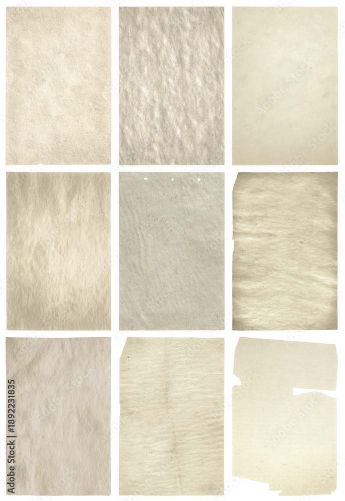 Fototapeta premium Collection of Textured Paper Backgrounds