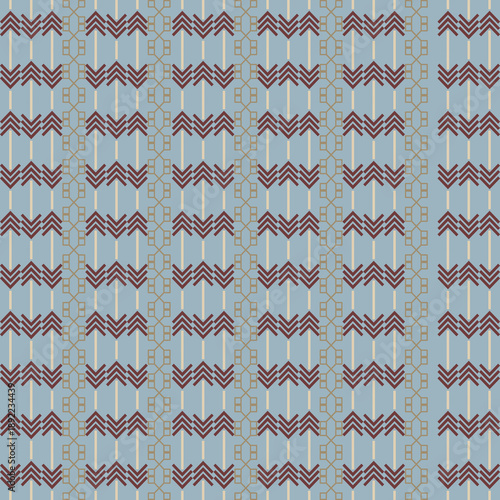; Ethnic Geometric Seamless Pattern inspired by Traditional textile weaving and folk motifs. Featuring repeating diamond, stripe, zigzag, and grid elements with handcrafted texture and earthy tones. 