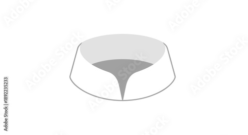 Minimalist illustration of a mandarin collar design isolated on a white background, showcasing simple lines and a modern aesthetic