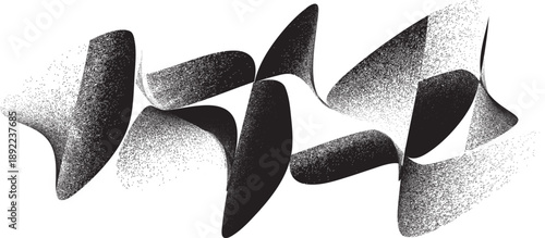 Distorted geometric shape . Minimal art design . Noise destroyed  logo . Trendy grainy shapes . Graph print texture .Spray effect .Grunge texture . Distressed element .vector 