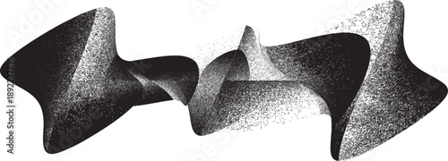 Distorted geometric shape . Minimal art design . Noise destroyed  logo . Trendy grainy shapes . Graph print texture .Spray effect .Grunge texture . Distressed element .vector 