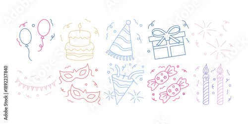 Hand Drawing Birthday Decoration