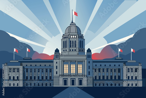 Government Building Civic Skyline