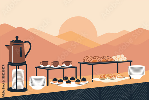 Hotel Breakfast Buffet Morning