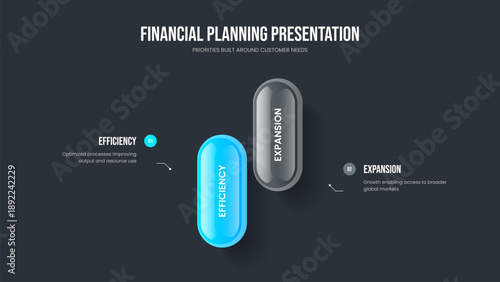 Creative Solution Frame Template Vector Illustration. Advertising Performance 2 Option Infographic Slideshow Layout. Digital Introduction Two Element Diagram Presentation Design.