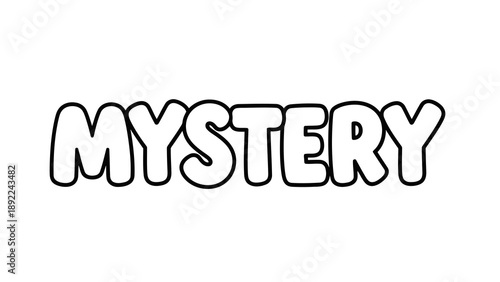 Mystery text on white background