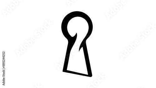 Simple keyhole icon on white background