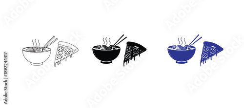 Professional Chef and Baker Icon Set with Culinary Tools and Fresh Bread Vector