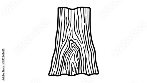 Simple illustration of a tree stump