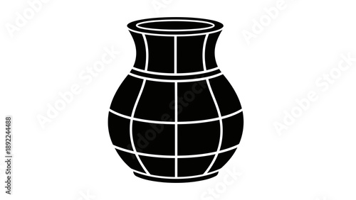 Simple black vase illustration
