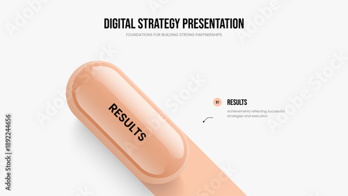 Project Development One Element Infographic Slideshow Template. Financial Report Slide Design Vector Illustration. Visual Review 1 Option Diagram Presentation Layout.