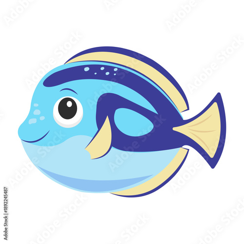 Vector graphic icon for Bluetang fish