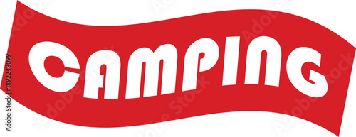 camping isolated on white