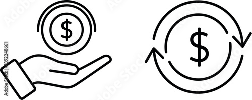 Dollar coin transaction and cash flow cycle