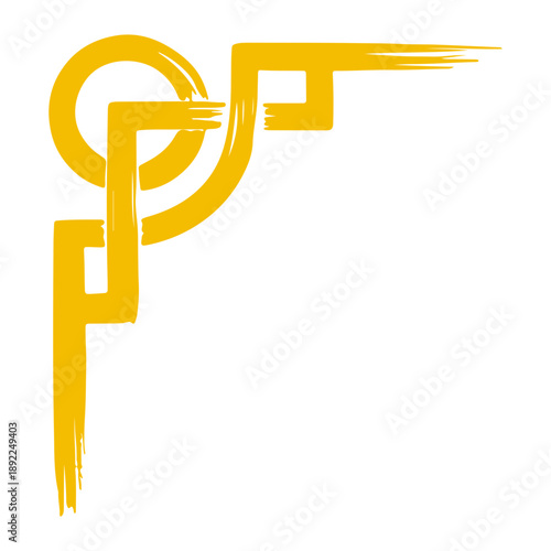 Geometric Asian Border Corner