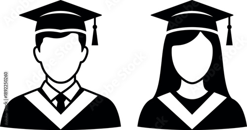 Graduation day for male and female students