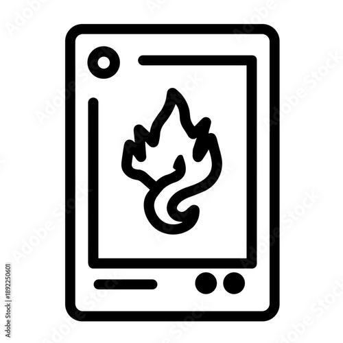 Simple black Collecting Card Icon