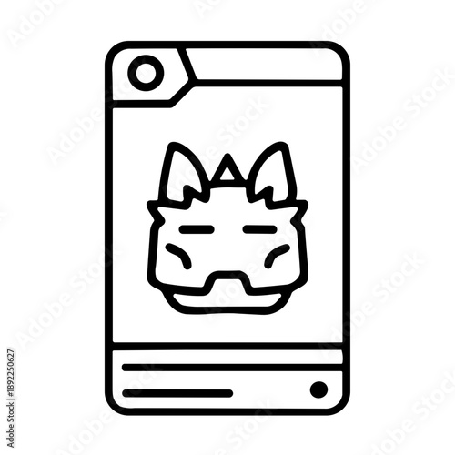 Simple black Collecting Card Icon