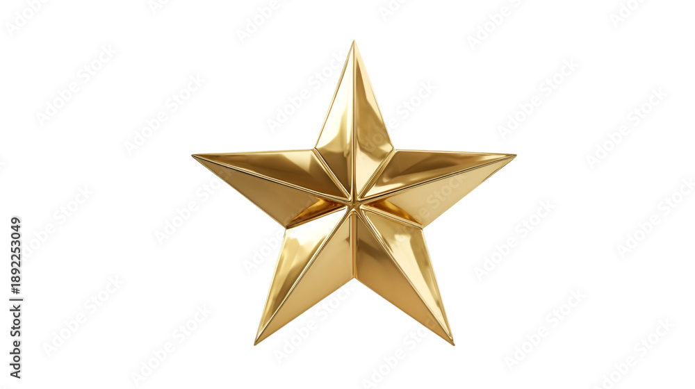 Obraz premium Premium Gold Star Trophy Symbol for Achievement and Excellence