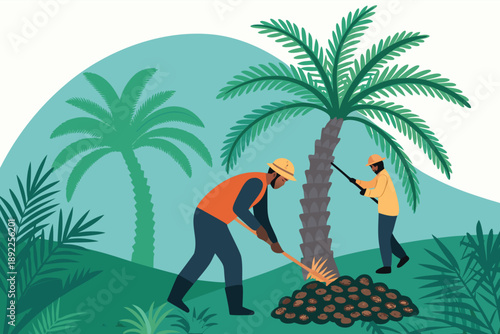Pruning Palm Fronds Maintenance