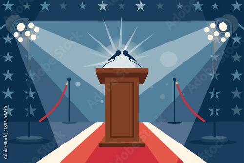 Press Conference Microphones Media Wall