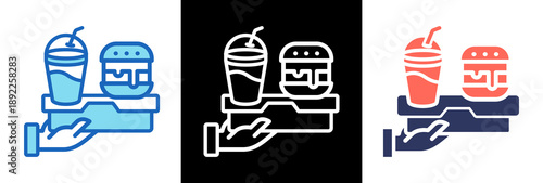 Food Delivery triplestyle icon