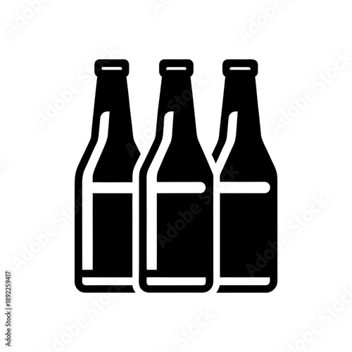 Beer Beverage Vector Icons Isolated.