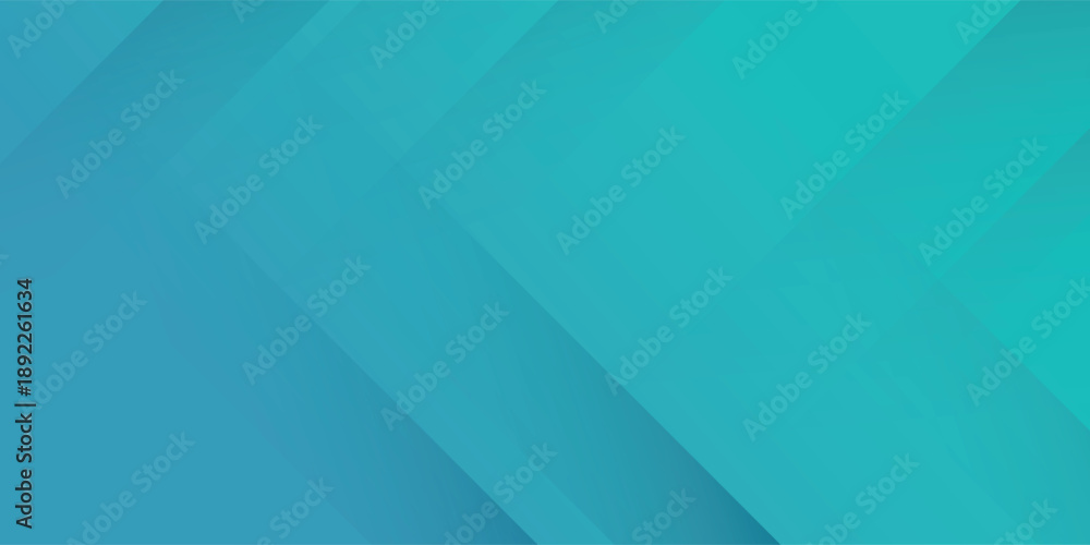 Obraz premium Abstract blue and teal gradient background with diagonal lines and geometric shapes creating a modern design.