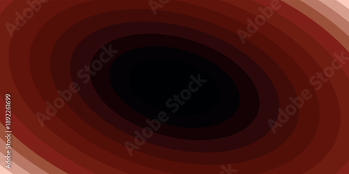 Abstract elliptical tunnel with a gradient of warm brown tones leading to a deep black void.
