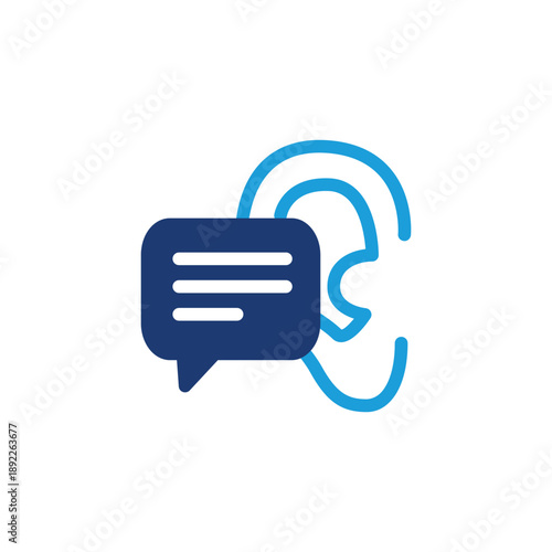 Listening to the conversation colored icon vector design good for web or mobile app