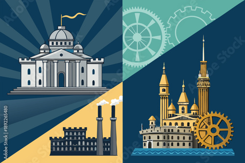 Time Travel History Collage Ill