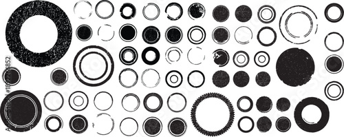 Big collection of Grunge post Stamps . Circles. Large set of Banners, Insignias , Logos, Icons, Labels and Badges  . vector distress textures.blank shapes.