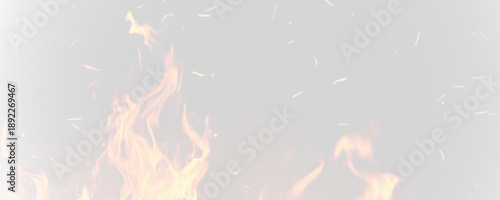 A glowing fiery streak twists elegantly, radiating warm light and sparks. Motion and intensity are enhanced by the vibrant glow. Perfect for futuristic fire effects. PNG