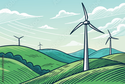 Wind Energy Resource Turbine Landscape Ill
