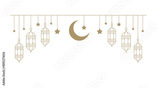 Golden Moon and Lanterns: The crescent moon and delicate lanterns arranged in a symmetrical pattern evoke the serenity and spirit of cultural celebration.